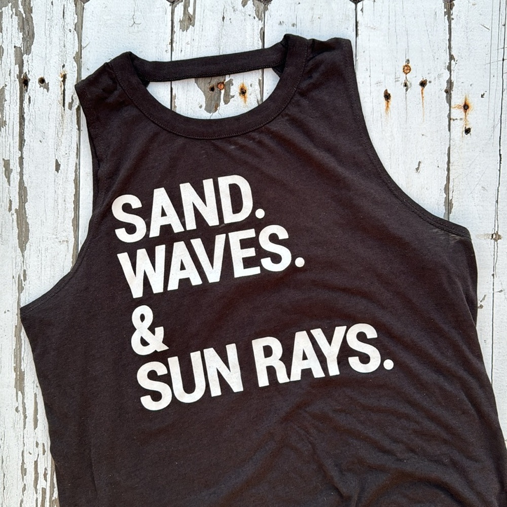 Chaser Sand Waves And Sun Rays Backless Tank Top View 3
